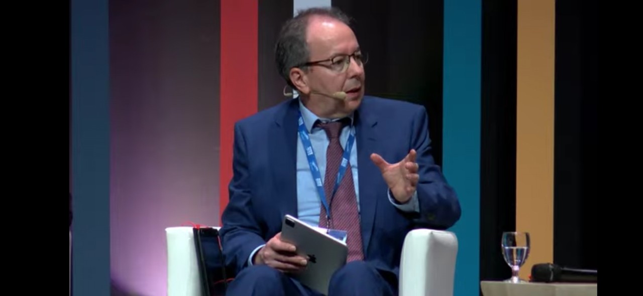 José Luis Rodríguez, president del Consell de Transparència, durant la seva intervenció en el panell Integritat, Transparència i Ètica Públiques de la IX Cimera Global de Govern Obert