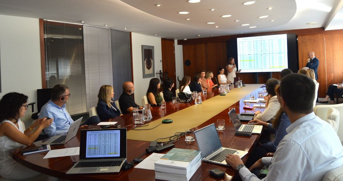 Imagen de la reunión entre el Consejo y una delegación de entidades públicas de Serbia