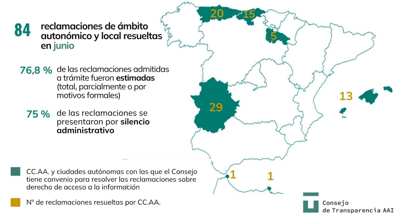 Icon of map of Spain with the autonomous communities on a photo of Council resolutions