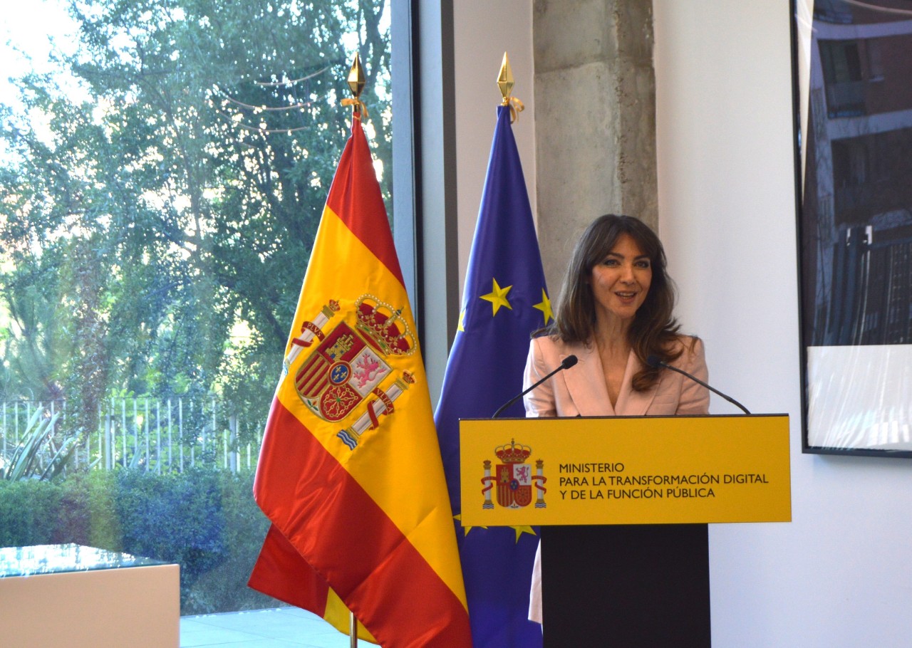 Concepción campos durante su toma de posesión 