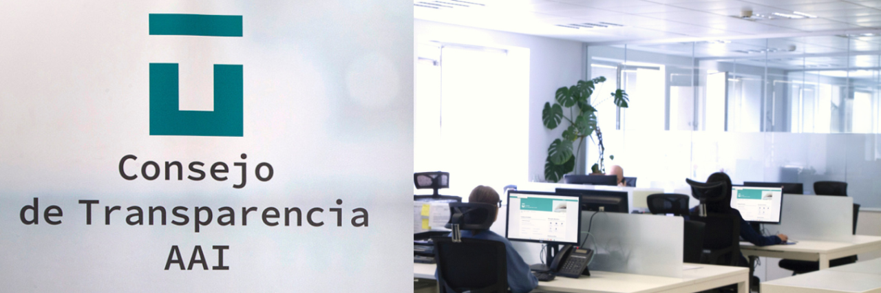 Gardentasunerako eta Gobernu Onerako Kontseiluaren bulegoen irudia, taldea lanean.