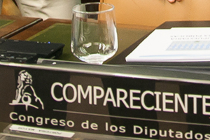 cartell de compareixent en el Congrés